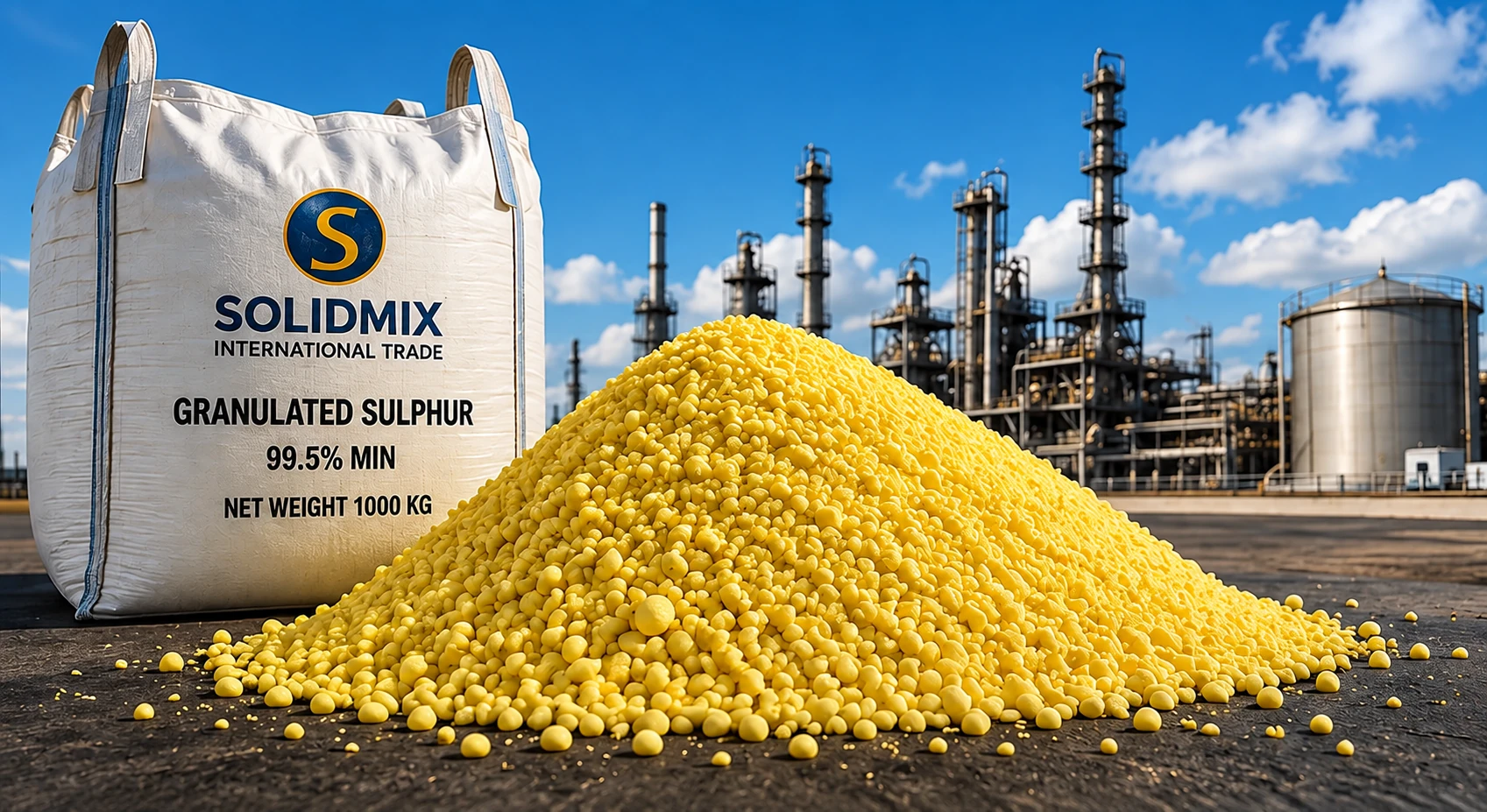 Schwefelgranulat — 1.000-KG-Jumbo-Bag (FIBC)