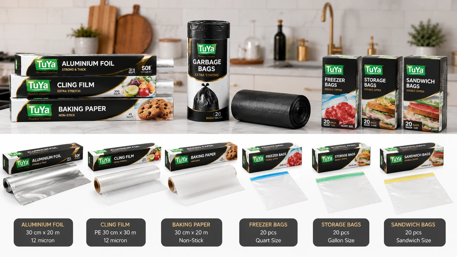 TuYa-Haushaltsprodukte ohne Verpackung